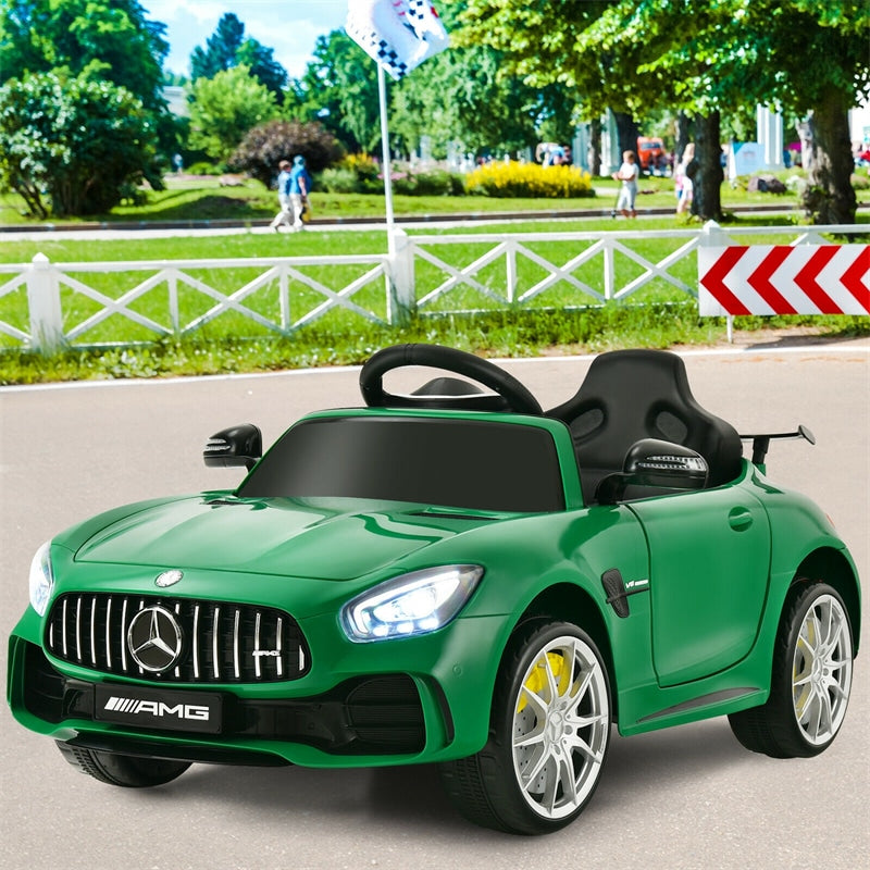 12V Kids Ride On Car, Mercedes Benz GTR Battery Powered Electric Vehicle with Remote Control