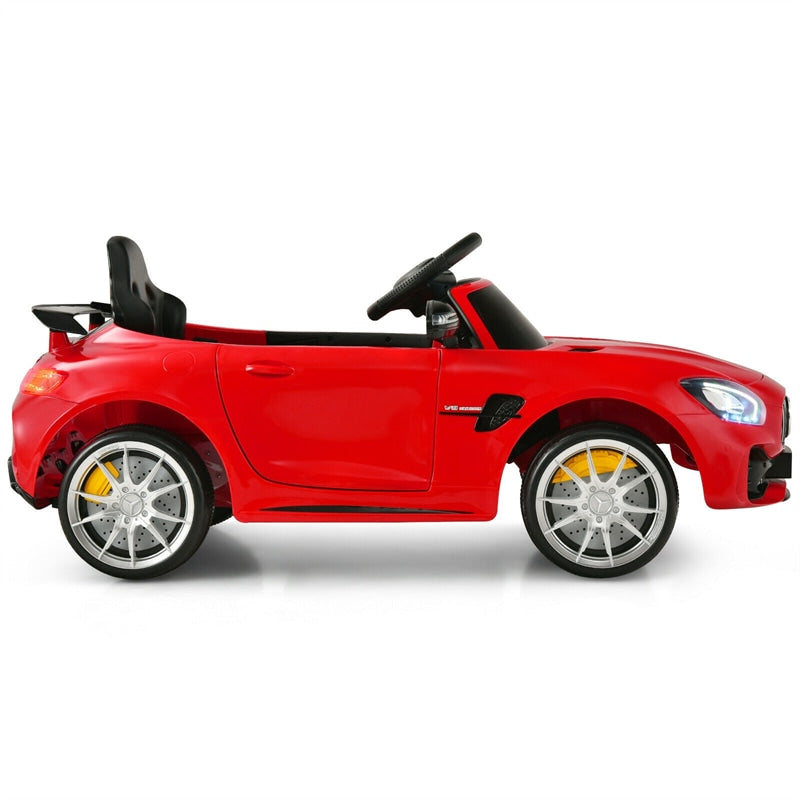 12V Kids Ride On Car, Mercedes Benz GTR Battery Powered Electric Vehicle with Remote Control