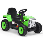 12V Kids Ride-On Tractor with Detachable Trailer, 3-Gear Ground Loader, LED Lights, Remote Control, Battery Powered Tractor Toy for Ages 3+