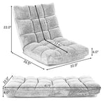 Floor Chair Folding Lazy Sofa Chair Floor Gaming Chair 14-Position Adjustable Sleeper Bed with Back Support