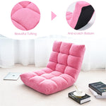 Floor Chair Folding Lazy Sofa Chair Floor Gaming Chair 14-Position Adjustable Sleeper Bed with Back Support