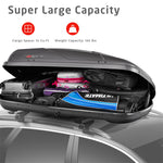 Cargo Box Rooftop Cargo Carrier 14 Cu.Ft Waterproof Roof Luggage Bag Dual-sided Opening Vehicle Roof Box with Car Trunk Organizer