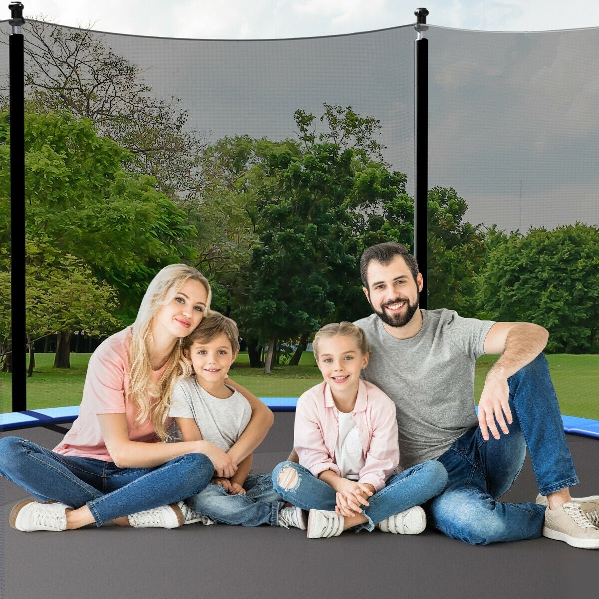 12Ft Trampoline Net Replacement Safety Enclosure Net for Trampolines