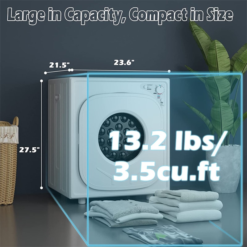 1500W Compact Portable Clothes Laundry Dryer Machine for Apartment
