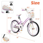 18 Inch Kids Bike, Toddler Bicycle with Removable Training Wheels & Adjustable Seat for Boys Girls