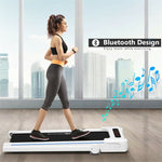 3-in-1 Under Desk Treadmill 2.25HP Electric Folding Treadmill with LCD Display Bluetooth Speakers Remote Control