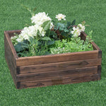 24" Square Wooden Raised Garden Bed, Outdoor Planter Box for Vegetables, Flowers, Herbs, Elevated Wood Planter for Patio & Lawn