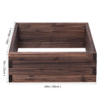 24" Square Wooden Raised Garden Bed, Outdoor Planter Box for Vegetables, Flowers, Herbs, Elevated Wood Planter for Patio & Lawn