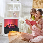 27" Electric Fireplace, 1400W Freestanding Fireplace Heater with 3-Level Flame, Thermostat, 6H Timer, Overheat Protection for Living Room