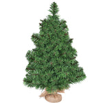 2FT Mini Tabletop Christmas Tree, Green Artificial Spruce Xmas Tree with 96 PVC Branch Tips & Cloth Bag Base for Home Office Decor