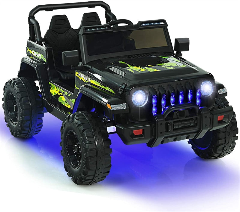 12V Kids Ride On Jeep Car with 2.4 G Remote Control Black