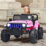 2-Seater Ride-On Truck for Kids, 12V Battery Powered Electric Vehicle with Remote Control & LED Lights, Ride-On Car for Boys Girls Gifts