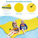 Floating Water Pad 3-Layer Tear Resistant XPE Foam Water Mat 87" x 36" Foam Pool Float with Rolling Pillow Design for Lake Water Activities