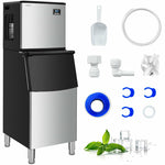 353LBS/24H Split Commercial Ice Maker, 23" Freestanding Industrial Ice Machine Full-Automatic Modular Ice Maker with 198 LBS Storage Bin