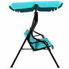 3 Person Porch Swing Outdoor Patio Canopy Swing Chair Swing Glider Hammock with Removable Cushions & Powder-Coated Steel Frame