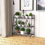 3 Tier Metal Plant Stand Flower Pots Holder with Adjustable Feet