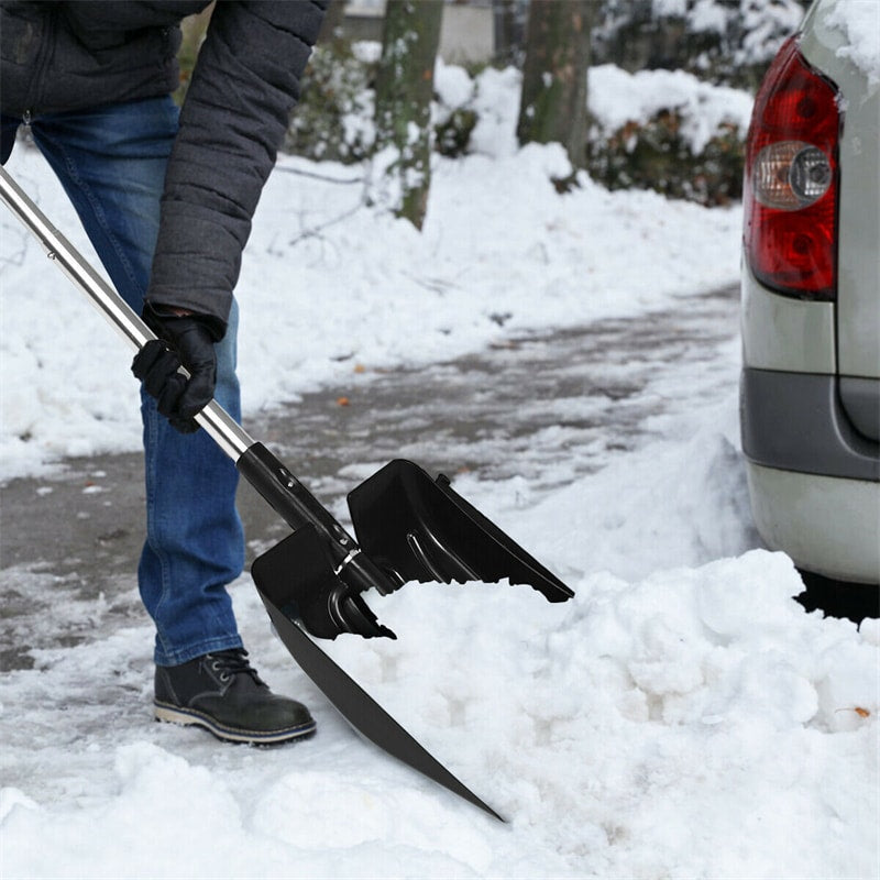 3 in 1 Snow Shovel Kit Emergency Sholve Portable Snow Removal Tool with Snow Brush & Ice Scraper