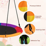 40" Kids Flying Saucer Tree Swing Outdoor Play Set with Adjustable Ropes