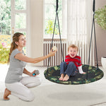 40" Kids Flying Saucer Tree Swing Outdoor Play Set with Adjustable Ropes