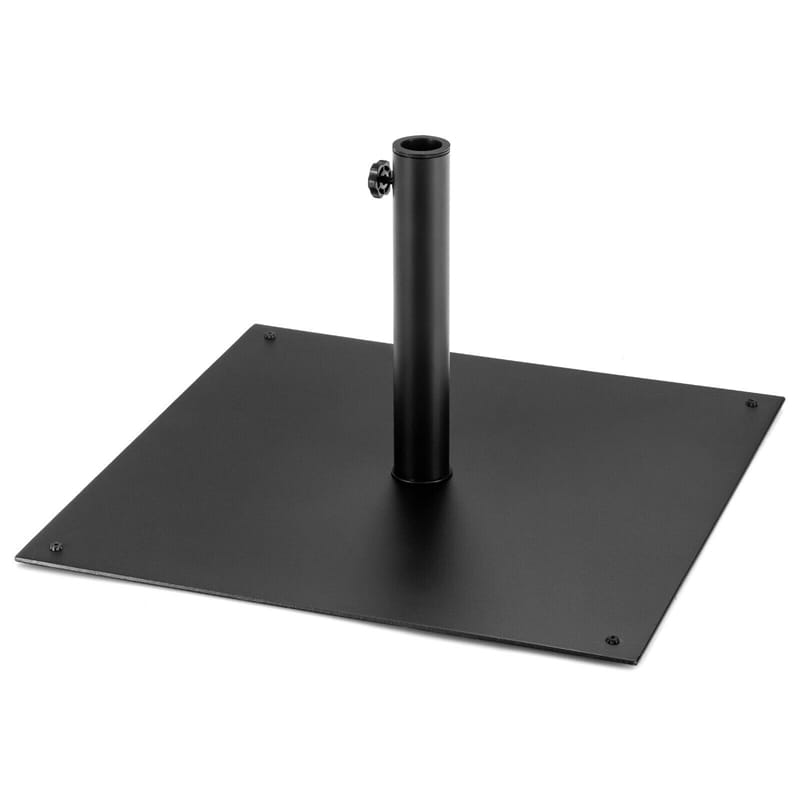 40lbs Heavy Duty Steel Umbrella Base 25" Square Patio Umbrella Base Stand Market Umbrella Holder with 3 Adapters