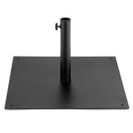 40lbs Heavy Duty Steel Umbrella Base 25" Square Patio Umbrella Base Stand Market Umbrella Holder with 3 Adapters