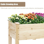 Wood Raised Garden Bed Elevated Planter Box for Vegetables Flowers - 47.5" L x 17" W