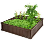 48.5" L x 48.5" W Raised Garden Bed Outdoor Rectangle Plant Box - Bestoutdor