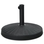 49 LBS Round Wicker Resin Patio Umbrella Base Outdoor Umbrella Stand