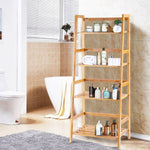 4 Tier Ladder Shelf Bamboo Plant Stand Flower Pots Rack Display Holder - Bestoutdor