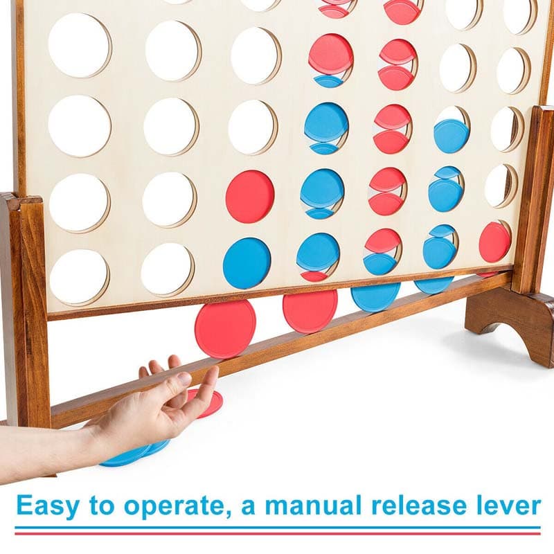 Wooden 4 in a Row Giant Game Set with Carrying Bag