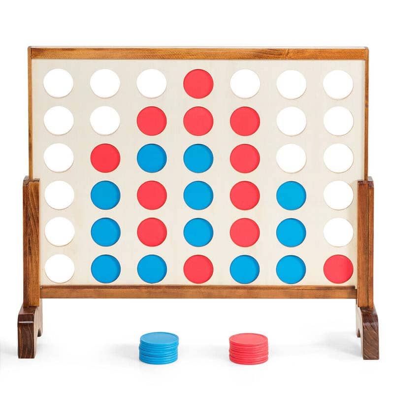 Wooden 4 in a Row Giant Game Set with Carrying Bag