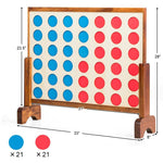 Wooden 4 in a Row Giant Game Set with Carrying Bag