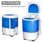 Mini Washer & Spinner Combo with Single Tub, 5.5 Lbs Compact Portable Washing Machine for Home, Apartments, Dorms, RVs