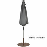 50LBS Steel Patio Umbrella Base with Wheels, 27.5" Heavy Duty Outdoor Round Umbrella Stand for Poolside Backyard Garden Lawn