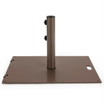 24" Square Patio Umbrella Base, 53 lbs Heavy Duty Steel Umbrella Base Stand with 2 Wheels & 2 Adjustable Knobs