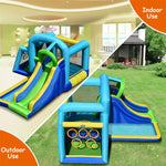 5 In 1 Castle Inflatable Bouncer Water Slide Park Bounce House With Slide Jumping Area Climbing Wall