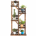 5 Tier Wood Plant Stand Flower Display Shelf Multifunctional Outdoor Storage Rack