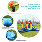 6-in-1 Inflatable Bounce House for Kids 5-12, Bouncy Castle with Slide, 50 Balls & 780W Blower, Indoor/Outdoor Party Fun for Backyard, Park, Birthday