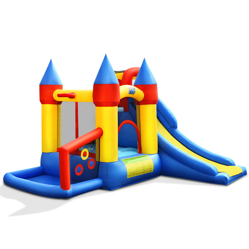 6-in-1 Inflatable Bounce House for Kids 5-12, Bouncy Castle with Slide, 50 Balls & 780W Blower, Indoor/Outdoor Party Fun for Backyard, Park, Birthday