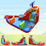 6-in-1 Pirate Ship Giant Water Park Kids Inflatable Water Slide Water Guns without Blower