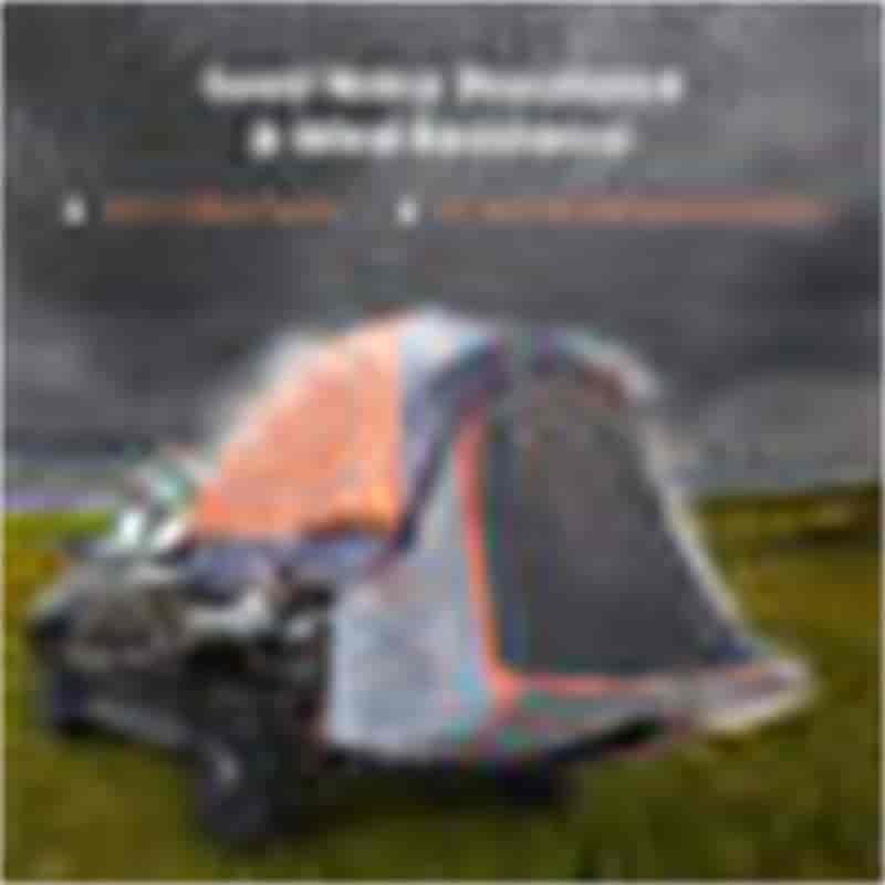 2-Person Pickup Truck Tent 6.4’-6.7’ Portable Truck Bed Tent with Removable Rainfly & Carrying Bag