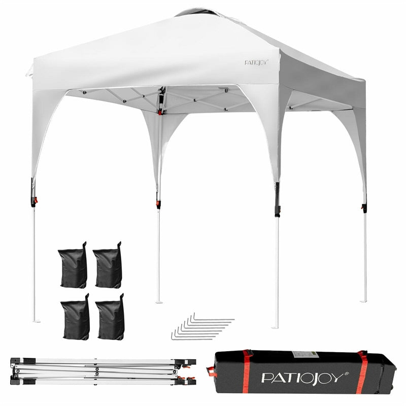 6.6' x 6.6' Outdoor Pop-up Canopy Tent Height Adjustable with Roller Bag