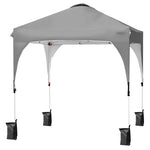 6.6' x 6.6' Outdoor Pop-up Canopy Tent Height Adjustable with Roller Bag