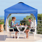 6.6' x 6.6' Outdoor Pop-up Canopy Tent Height Adjustable with Roller Bag