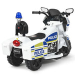 Kids Ride On Police Motorcycle 6V Battery Powered 3-Wheel Motorcycle Trike with Headlight Police Light