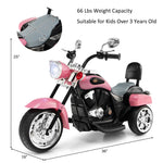 Kids Ride on Chopper Motorcycle, 3-Wheel 6V Battery Powered Trike Motorcycle with Headlights, ASTM Certification