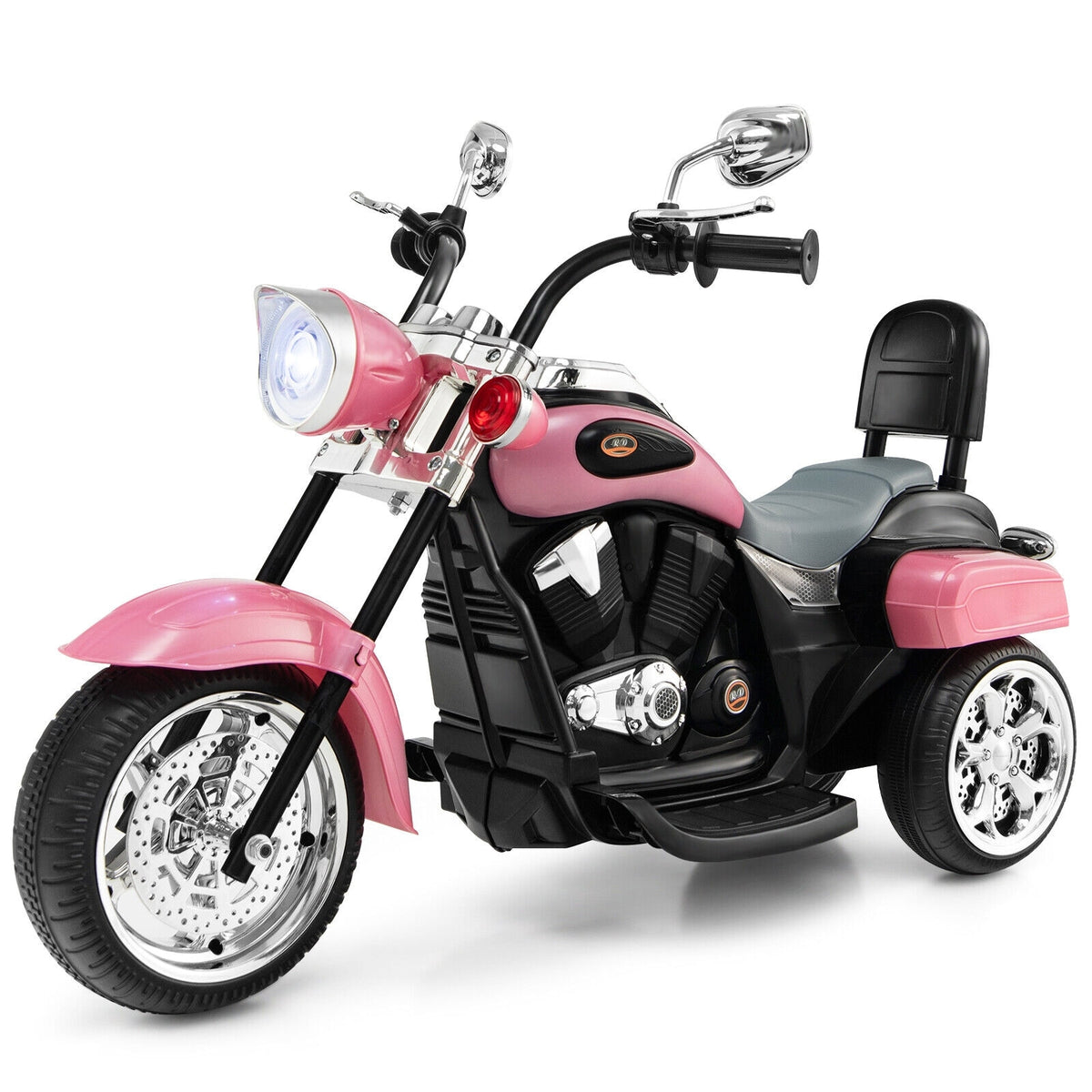 Kids Ride on Chopper Motorcycle, 3-Wheel 6V Battery Powered Trike Motorcycle with Headlights, ASTM Certification