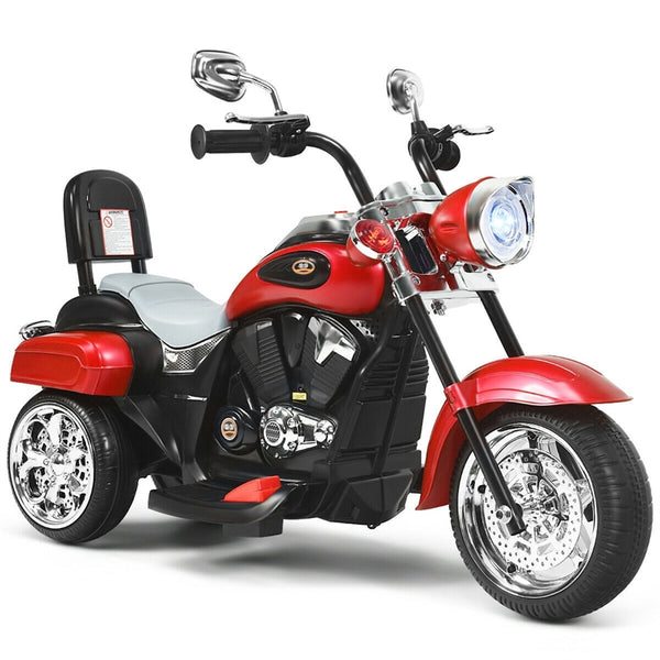 Kids Ride on Chopper Motorcycle, 3-Wheel 6V Battery Powered Trike Motorcycle with Headlights, ASTM Certification