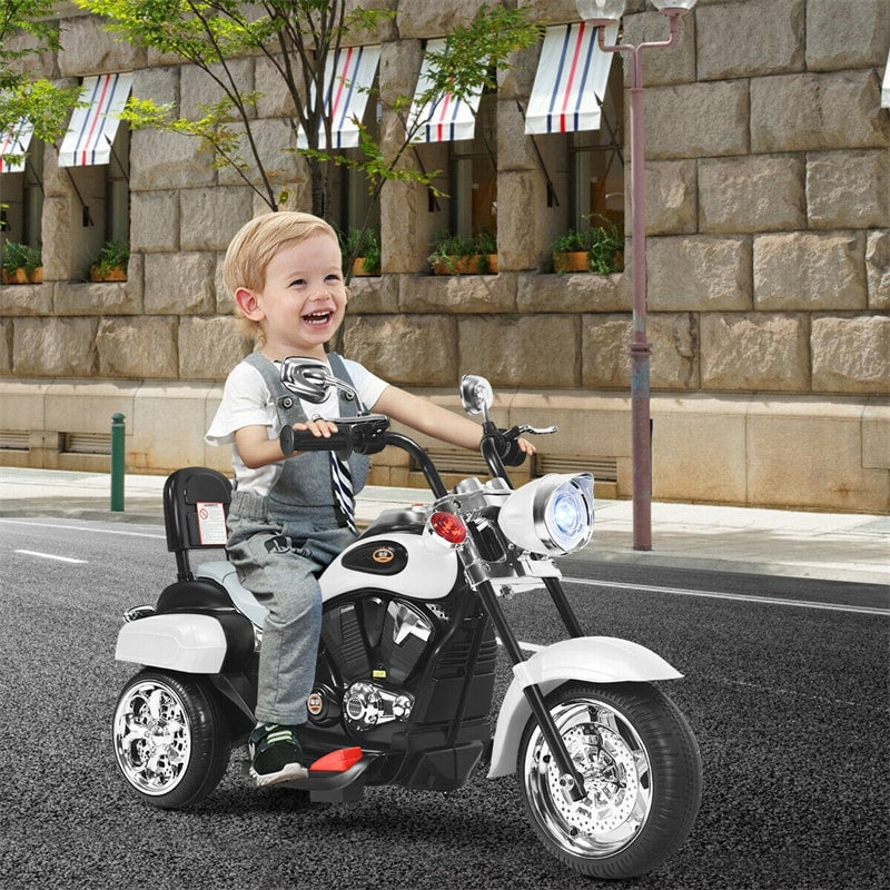 Kids Ride on Chopper Motorcycle, 3-Wheel 6V Battery Powered Trike Motorcycle with Headlights, ASTM Certification