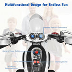 Kids Ride on Chopper Motorcycle 3-Wheel 6V Battery Powered Trike Motorcycle with Headlights, ASTM Certification